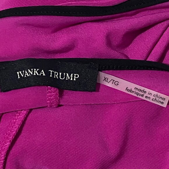 Ivanka Trump Cold Shoulder Dress XL Purple Fuchsia Knee Length Classy Date Night - Picture 6 of 8